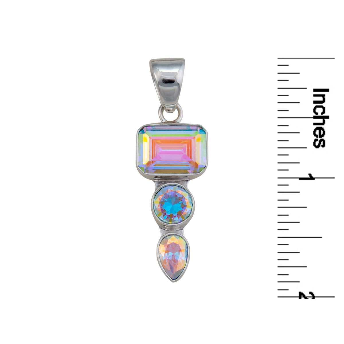 Sterling Silver Mercury Mist Triple Pendant | Charles Albert Jewelry