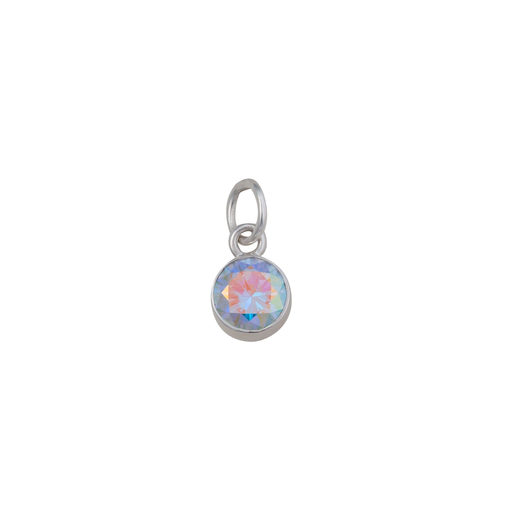 Sterling Silver Mercury Mist Round Charm Pendant | Charles Albert Jewelry