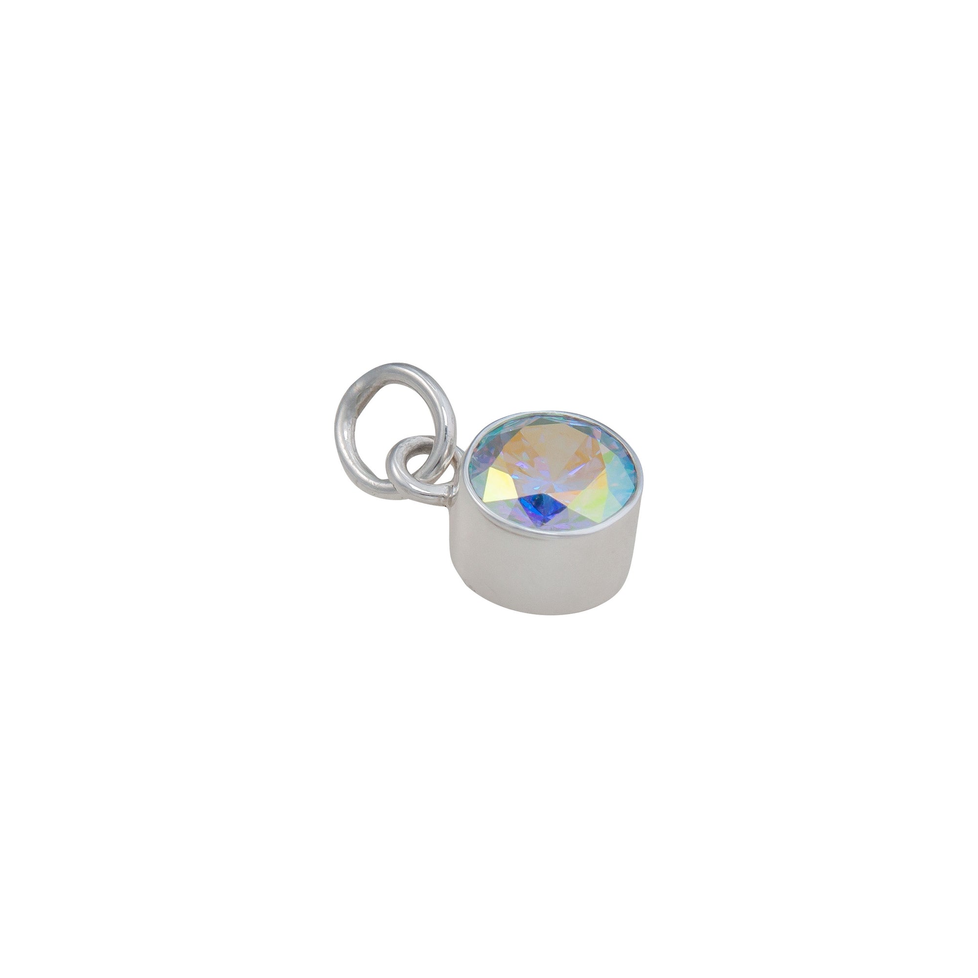 Sterling Silver Mercury Mist Round Charm Pendant | Charles Albert Jewelry