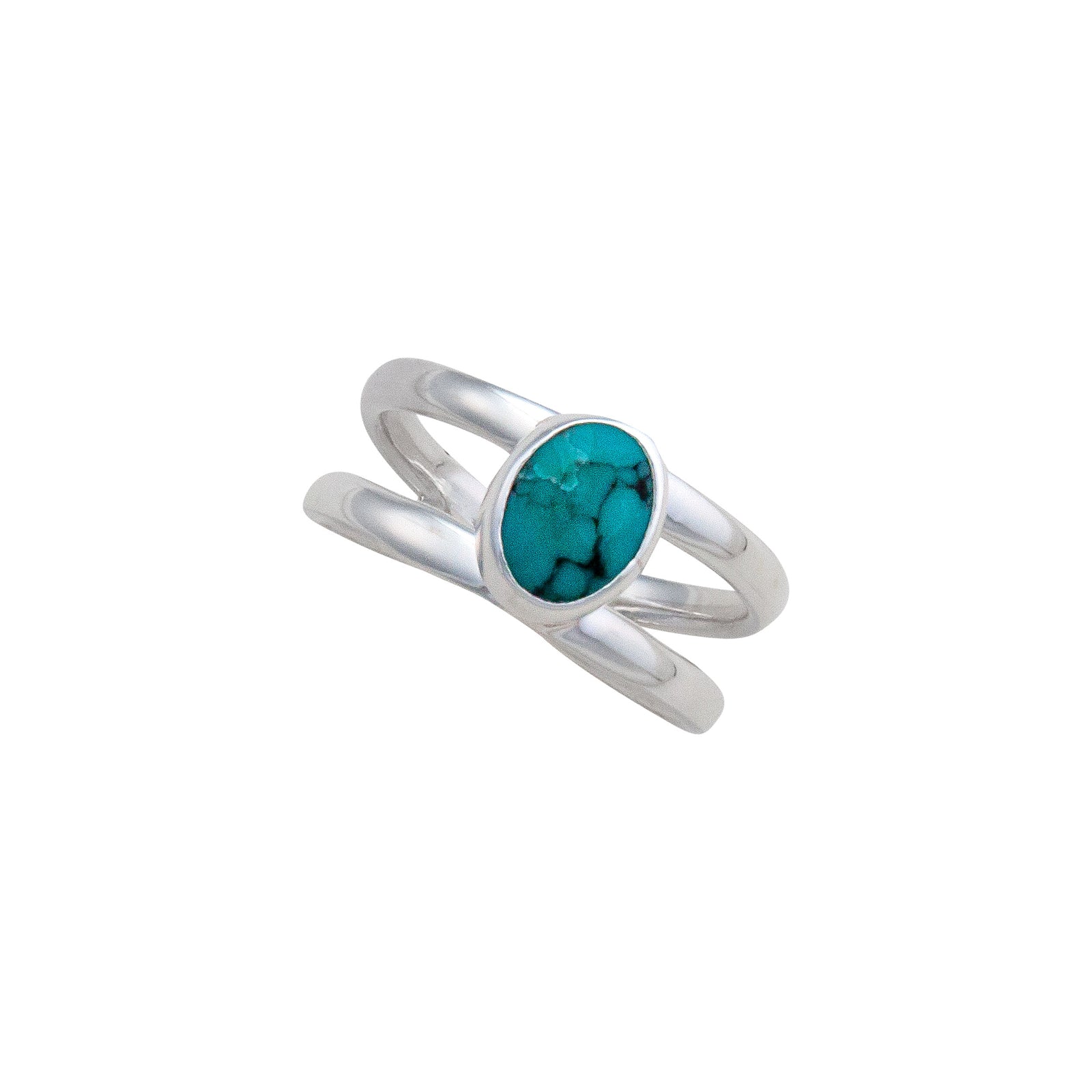 Sterling Silver Turquoise Cuff Ring | Charles Albert Jewelry
