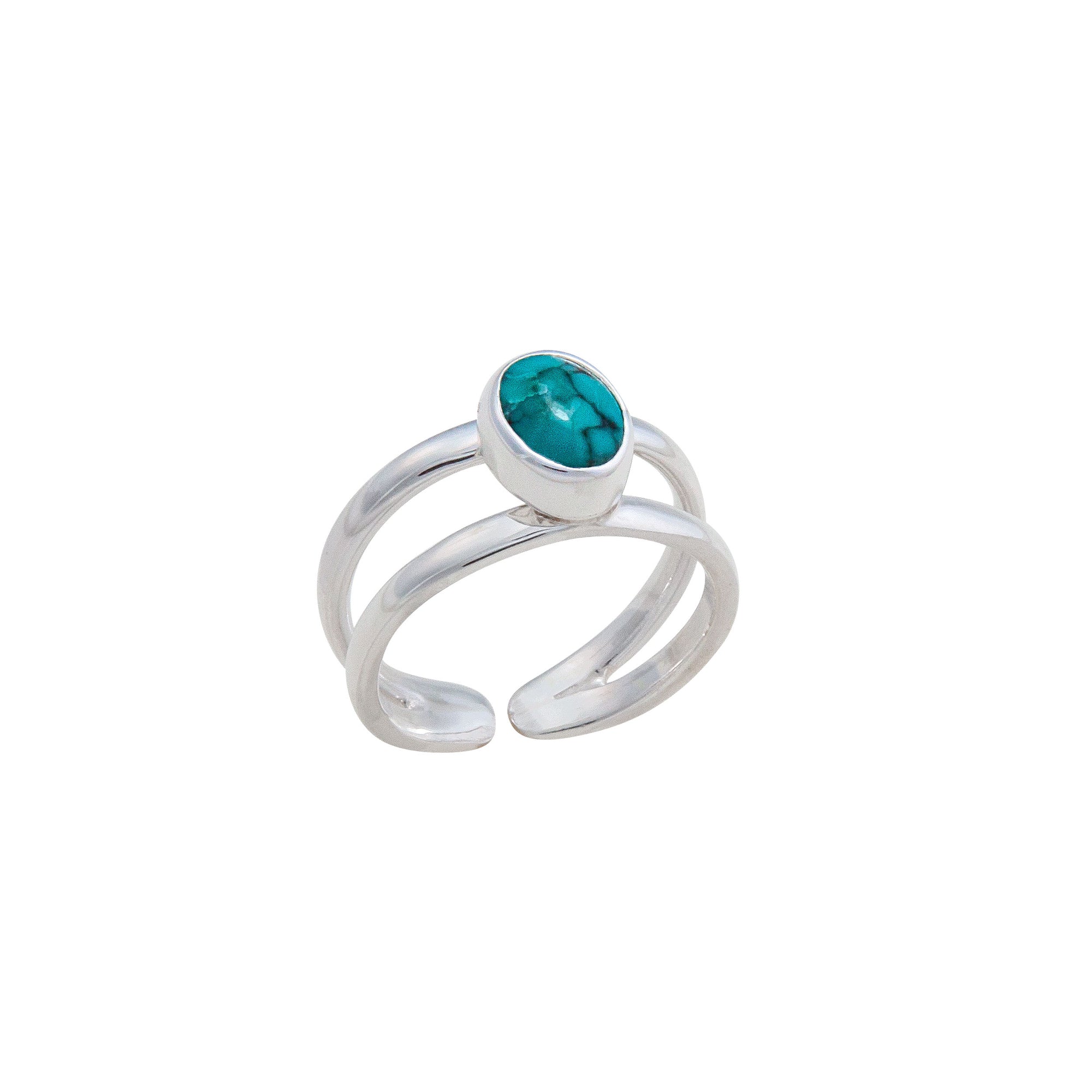 Sterling Silver Turquoise Cuff Ring | Charles Albert Jewelry