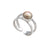 Sterling Silver Champagne Pearl Adjustable Cuff Ring | Charles Albert Jewelry