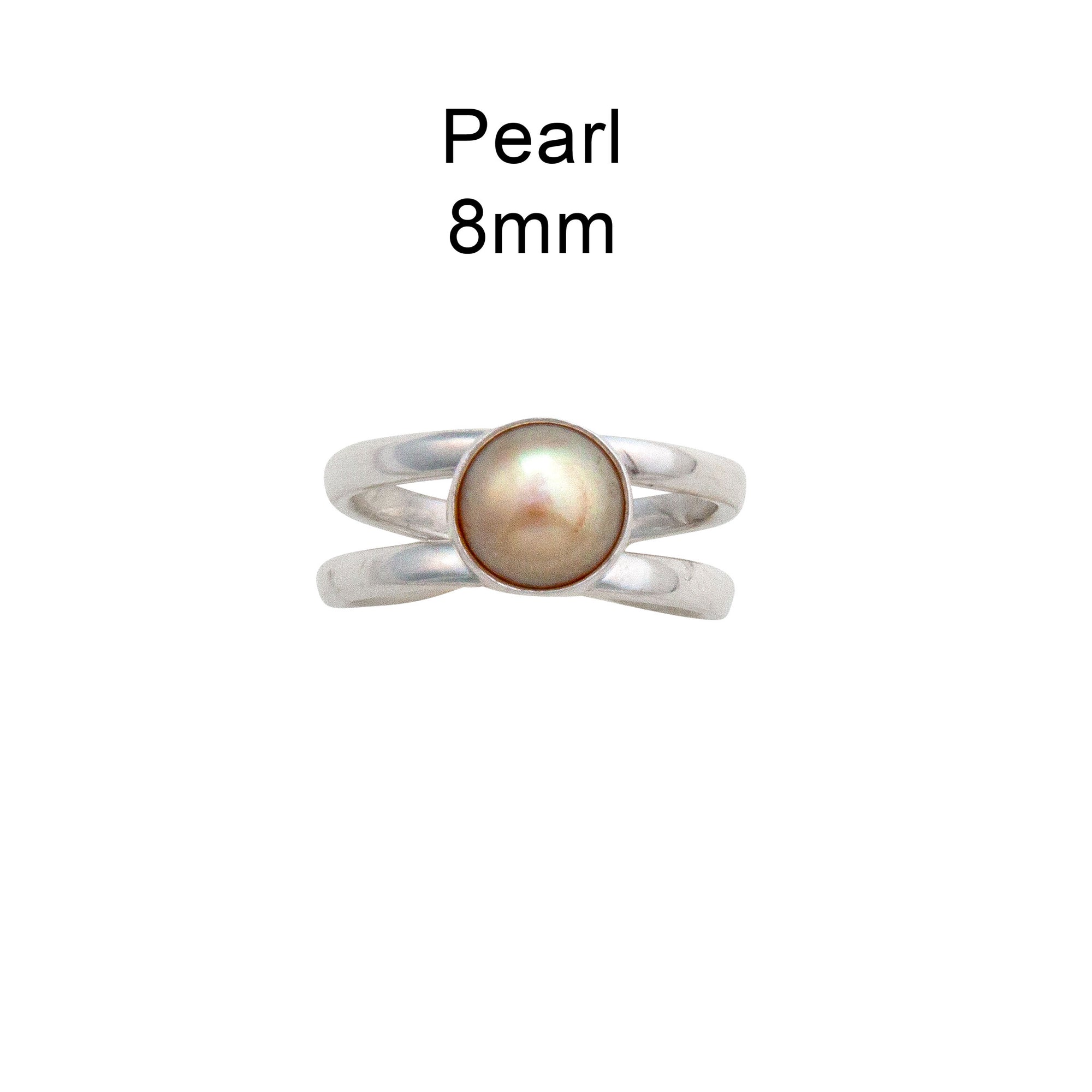 Sterling Silver Champagne Pearl Adjustable Cuff Ring | Charles Albert Jewelry