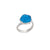 Sterling Silver Blue Rose Fiber Optic Petite Adjustable Ring | Charles Albert Jewelry