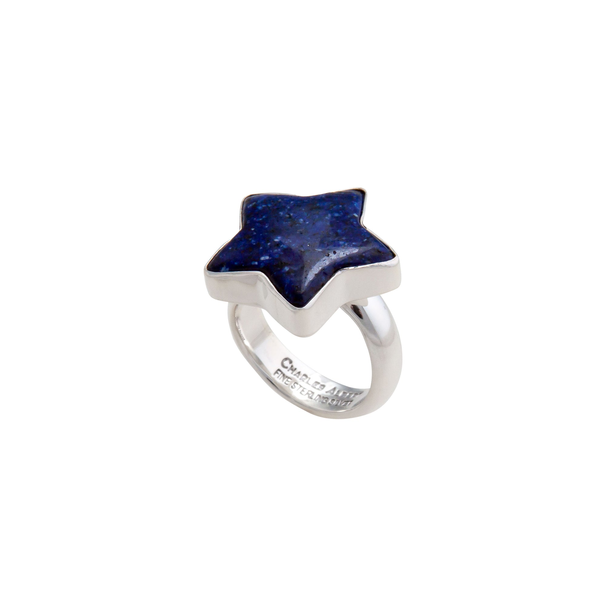Sterling Silver Lapis lazuli Star Adjustable Ring / Charles Albert Jewelry