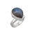 Sterling Silver Labradorite Teardrop Adjustable Ring | Charles Albert Jewelry