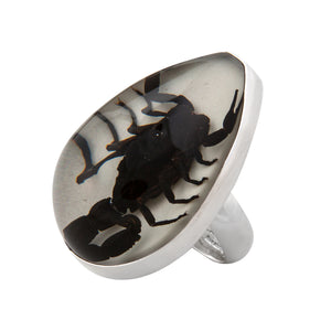 Sterling Silver Scorpion Glow in the Dark Adjustable Ring | Charles Albert Jewelry