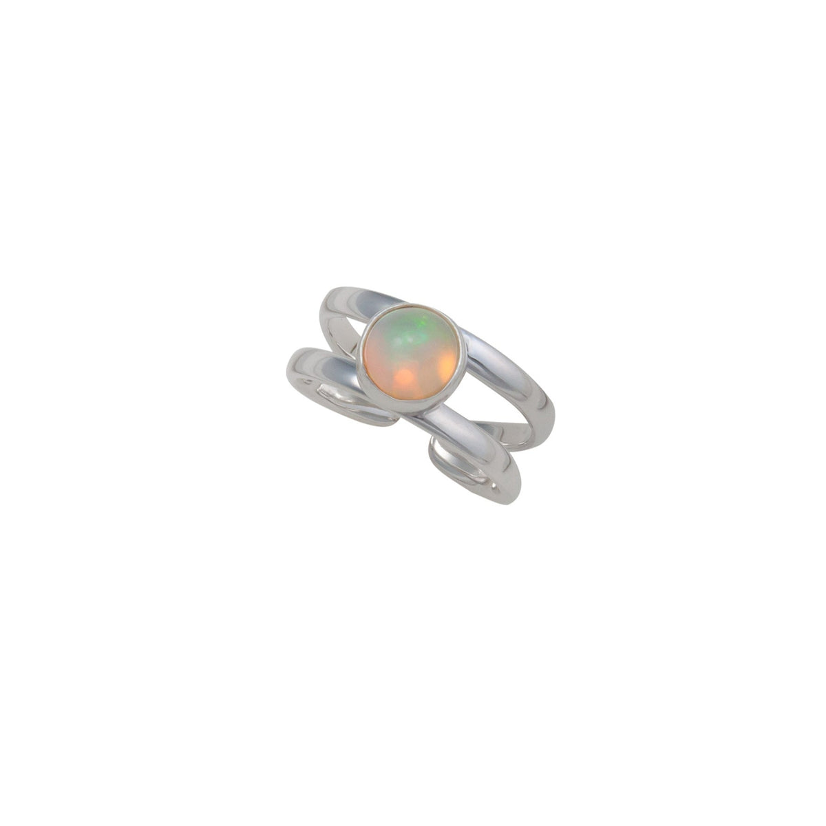 Sterling Silver Ethiopian Opal Cuff Ring | Charles Albert Jewelry
