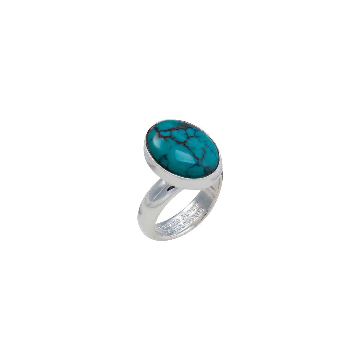 Sterling Silver Turquoise Petite Adjustable Ring | Charles Albert Jewelry