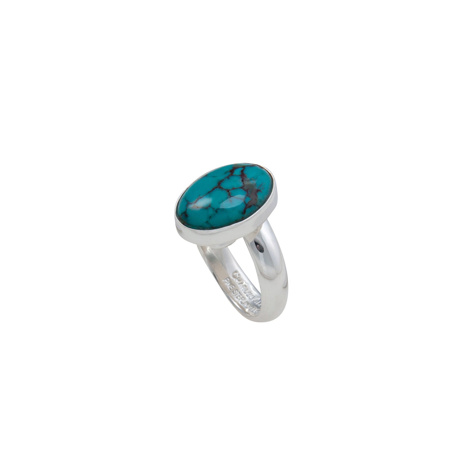 Sterling Silver Turquoise Petite Adjustable Ring | Charles Albert Jewelry