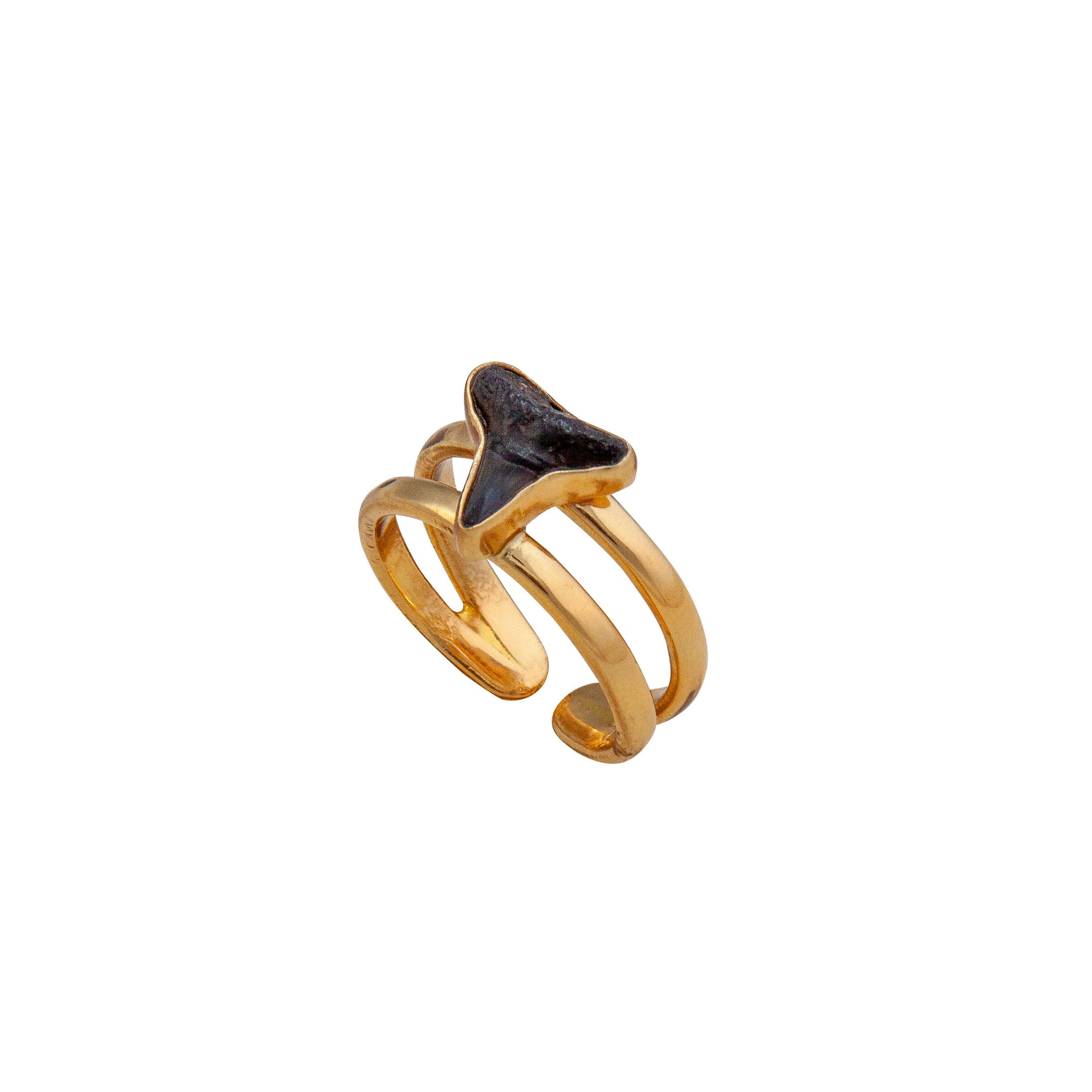 Alchemia Shark Tooth Double Band Cuff Ring | Charles Albert Jewelry
