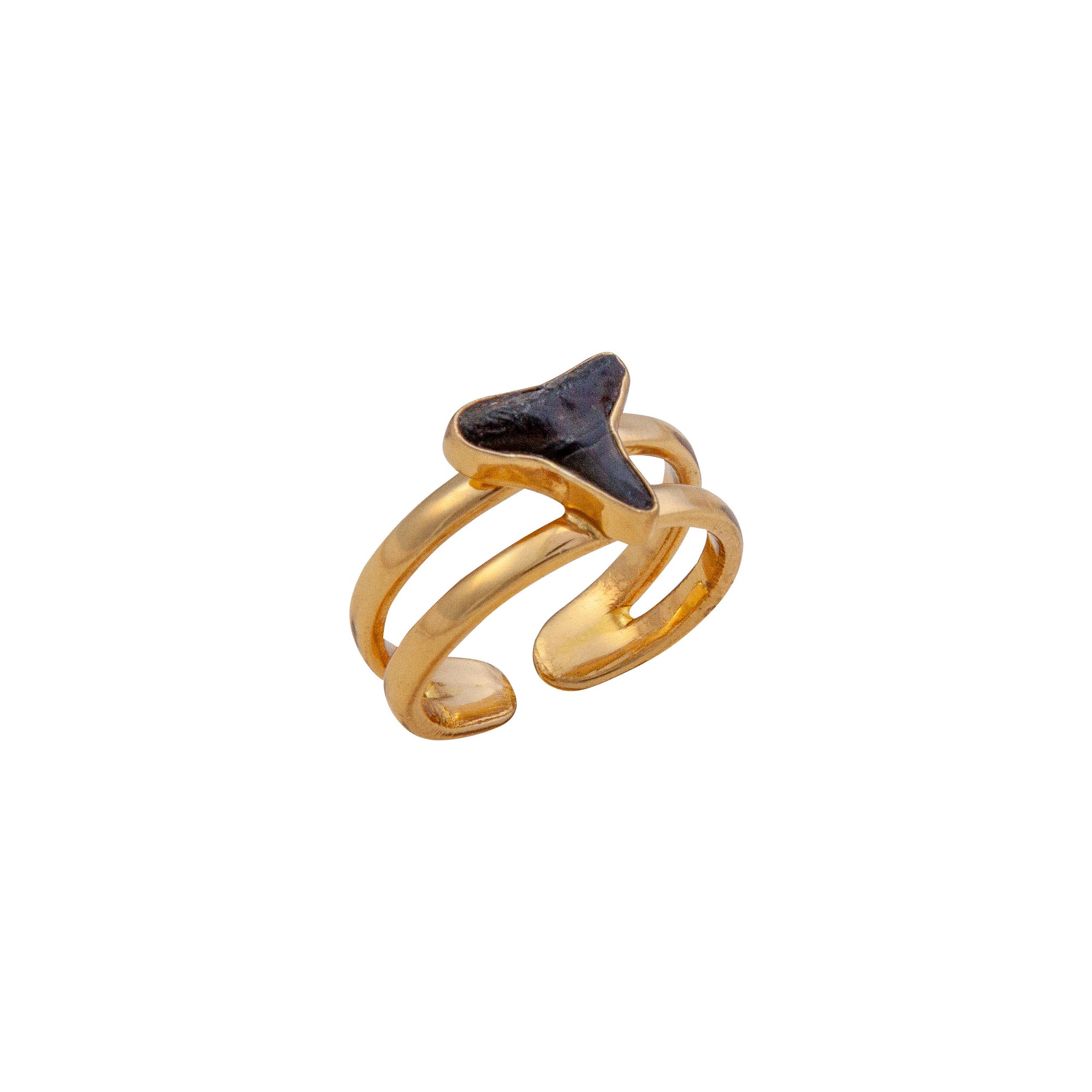 Alchemia Shark Tooth Double Band Cuff Ring | Charles Albert Jewelry