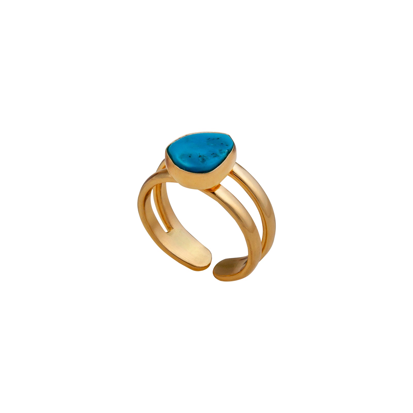 Alchemia Sleeping Beauty Turquoise Adjustable Cuff Ring | Charles Albert Jewelry