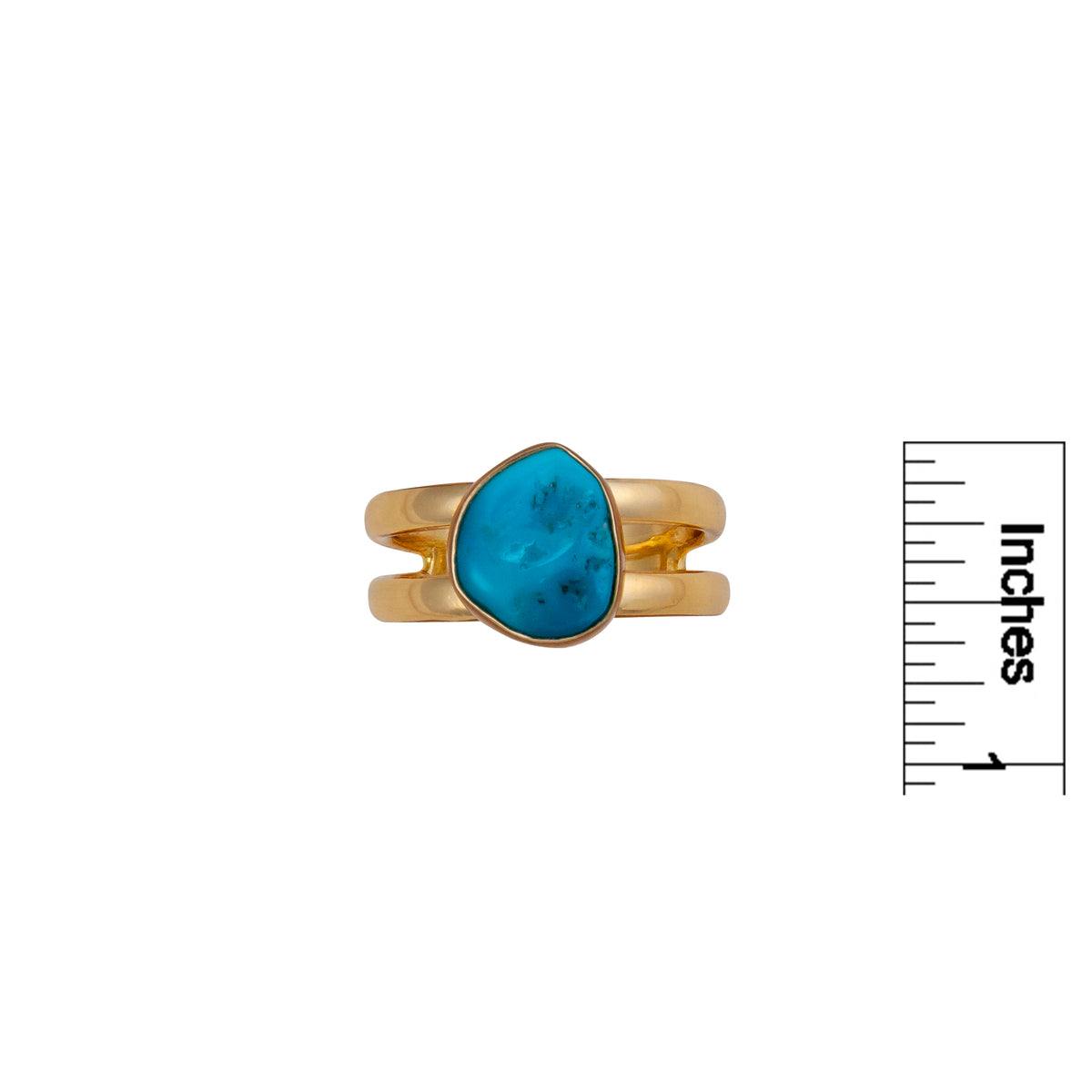 Alchemia Sleeping Beauty Turquoise Adjustable Cuff Ring | Charles Albert Jewelry