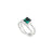 Sterling Silver Green Quartz Adjustable Cuff Ring | Charles Albert Jewelry