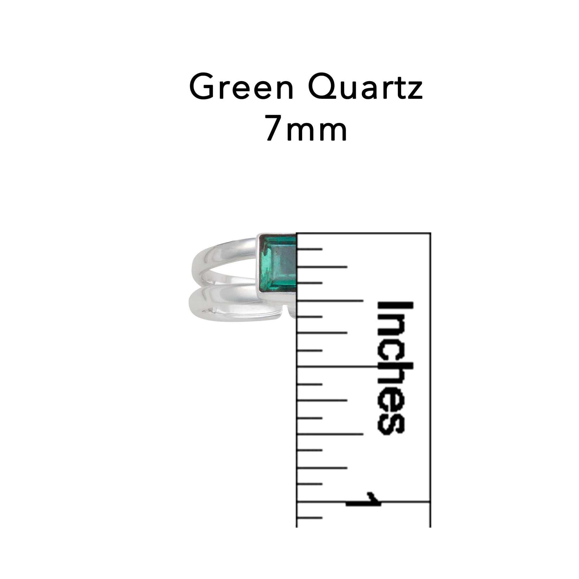 Sterling Silver Green Quartz Adjustable Cuff Ring | Charles Albert Jewelry