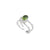 Sterling Silver Lab Created Peridot Cuff Ring | Charles Albert Jewelry