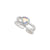 Sterling Silver Mercury Mist Trillion Adjustable Cuff Ring | Charles Albert Jewelry