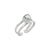 Sterling Silver Mercury Mist Trillion Adjustable Cuff Ring | Charles Albert Jewelry