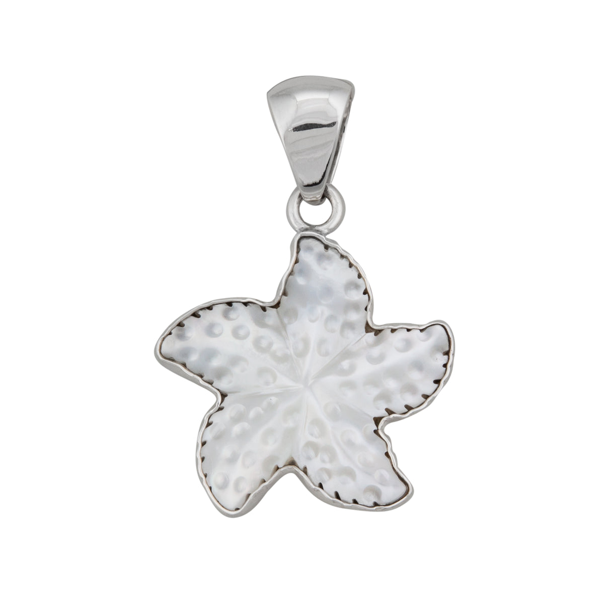 Sterling Silver Mother of Pearl Starfish Pendant | Charles Albert Jewelry