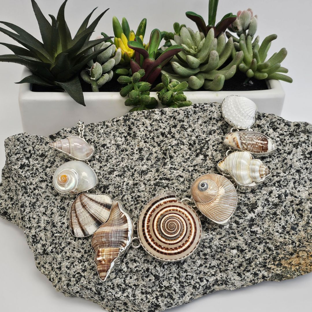 Sterling Silver Multi-Shell Necklace | Charles Albert Jewelry