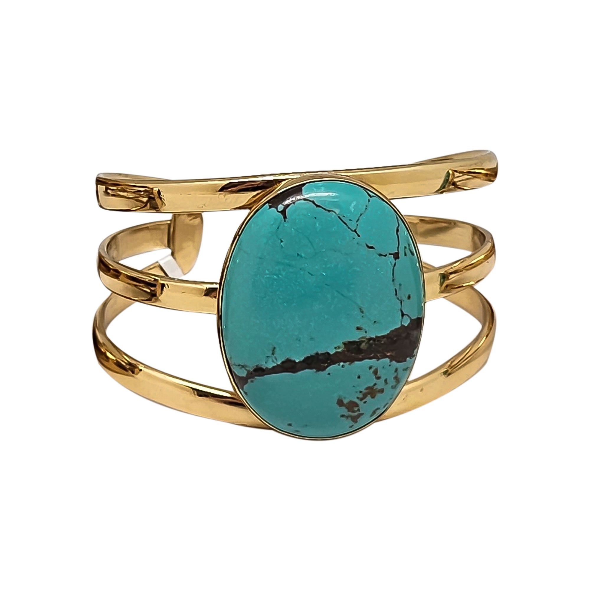 Alchemia Turquoise Oval Multi-Band Cuff | Charles Albert Jewelry