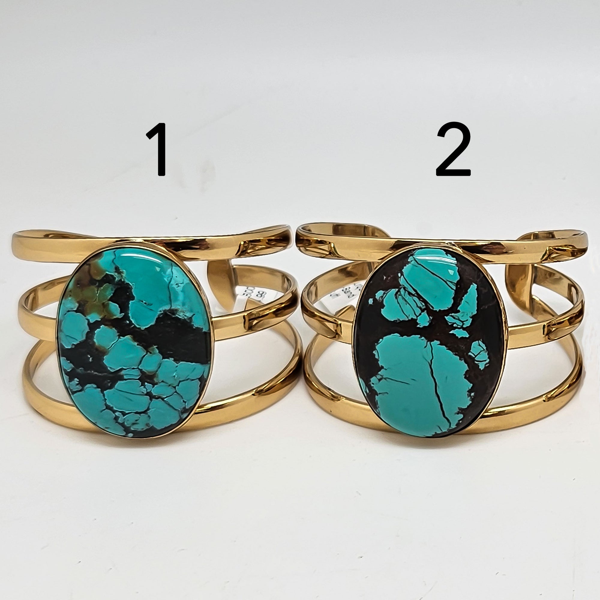 Alchemia Turquoise Oval Multi-Band Cuff | Charles Albert Jewelry