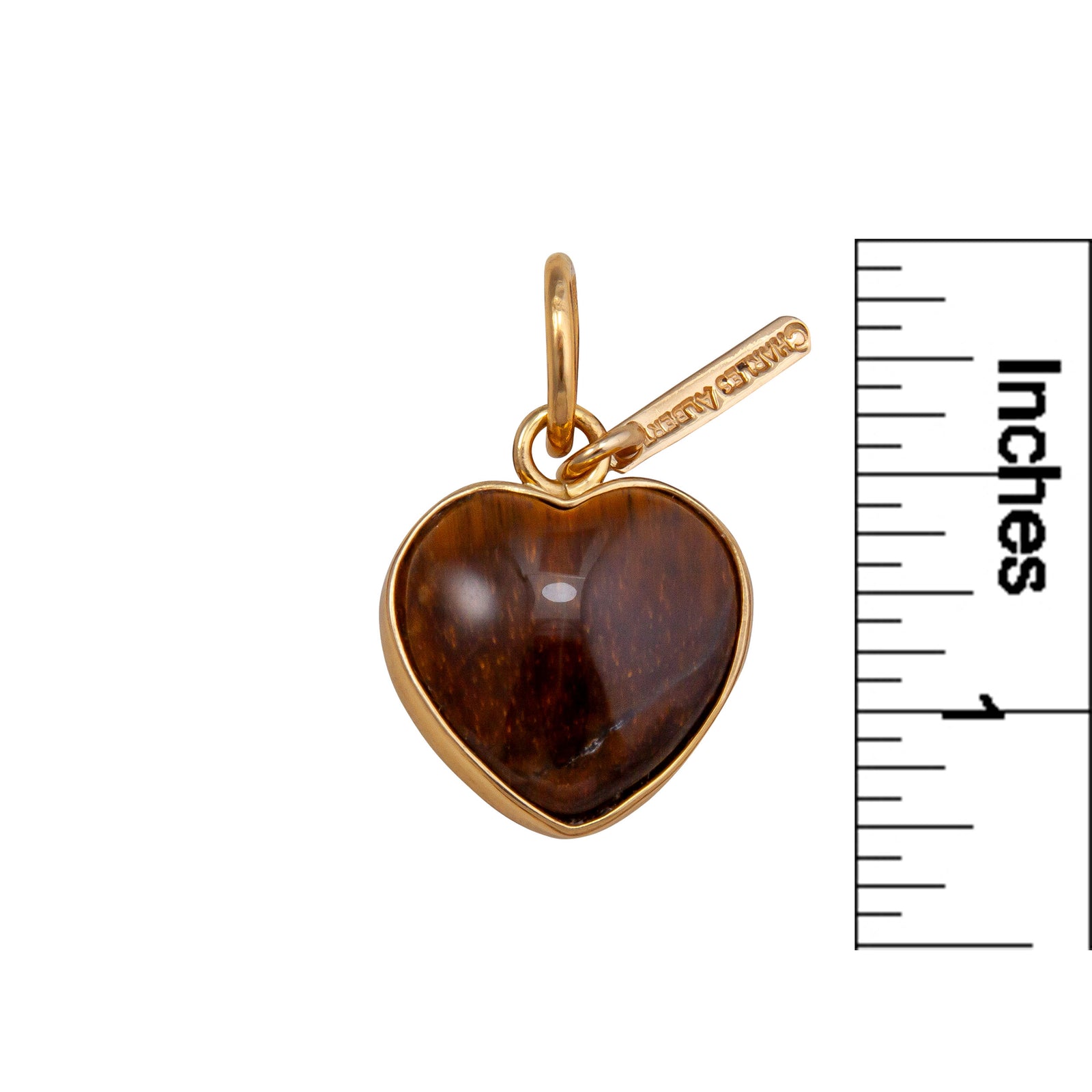 Alchemia Tiger Eye Heart Charm Pendant | Charles Albert Jewelry