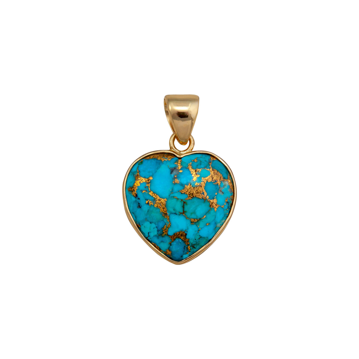 Alchemia Copper Infused Turquoise Heart Pendant | Charles Albert Jewelry