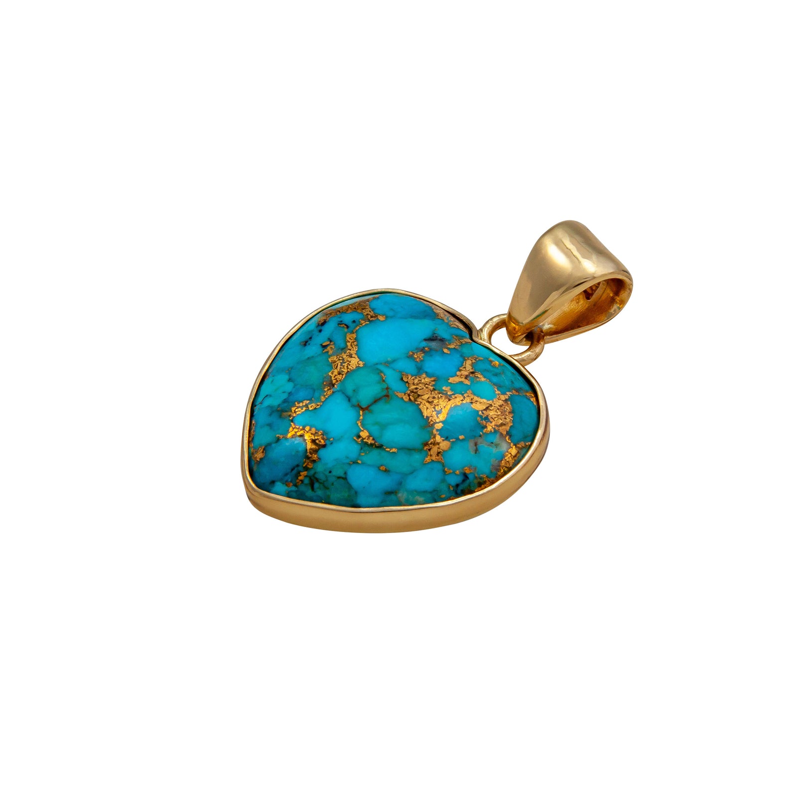 Alchemia Copper Infused Turquoise Heart Pendant | Charles Albert Jewelry