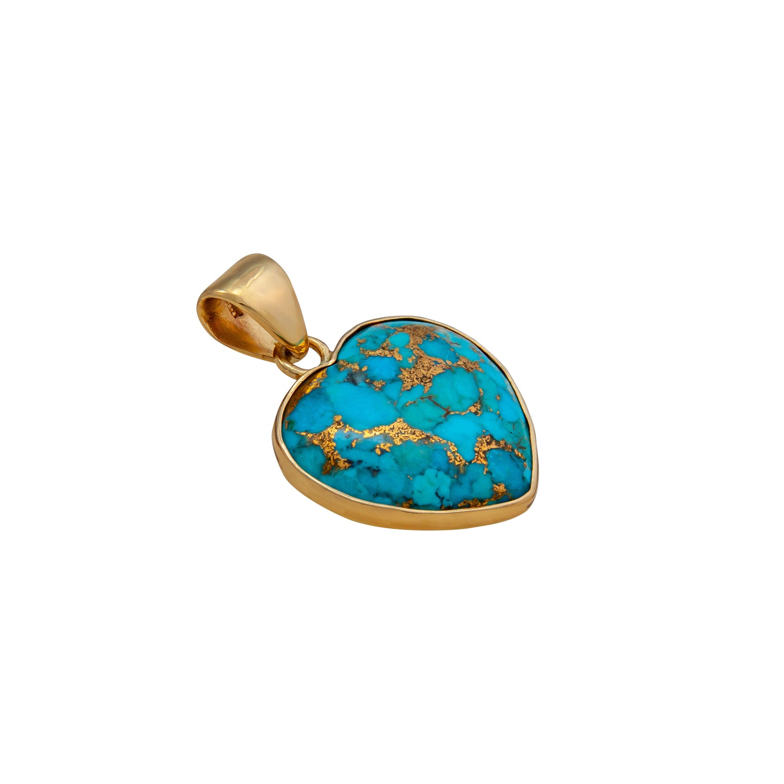 Alchemia Copper Infused Turquoise Heart Pendant | Charles Albert Jewelry
