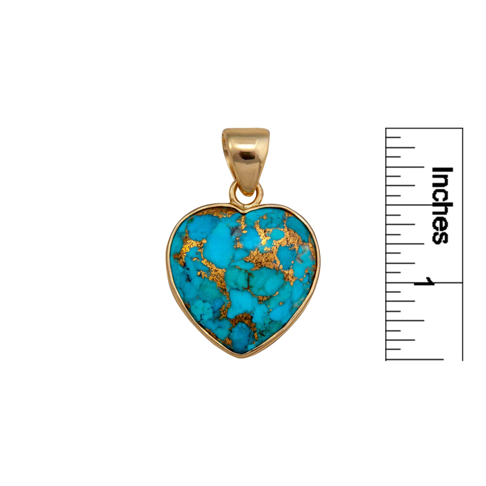 Alchemia Copper Infused Turquoise Heart Pendant | Charles Albert Jewelry