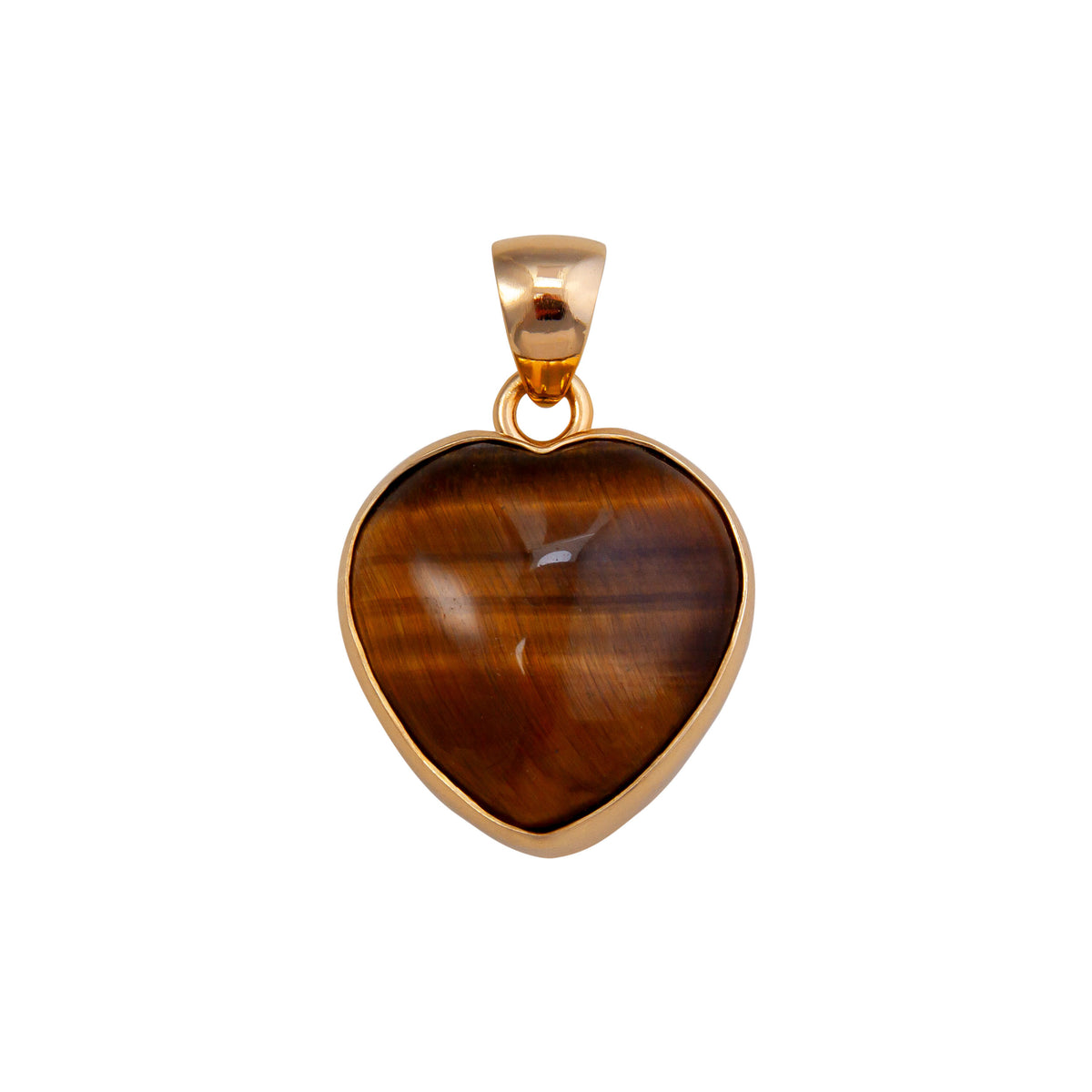 Alchemia Tiger Eye Heart Pendant | Charles Albert Jewelry