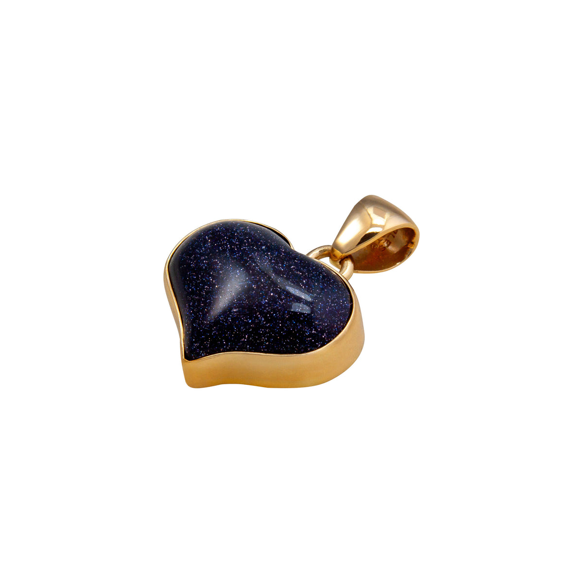 Alchemia Blue Goldstone Heart Pendant | Charles Albert Jewelry