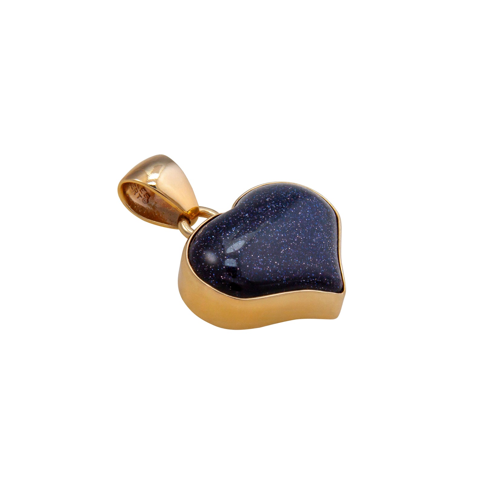Alchemia Blue Goldstone Heart Pendant | Charles Albert Jewelry