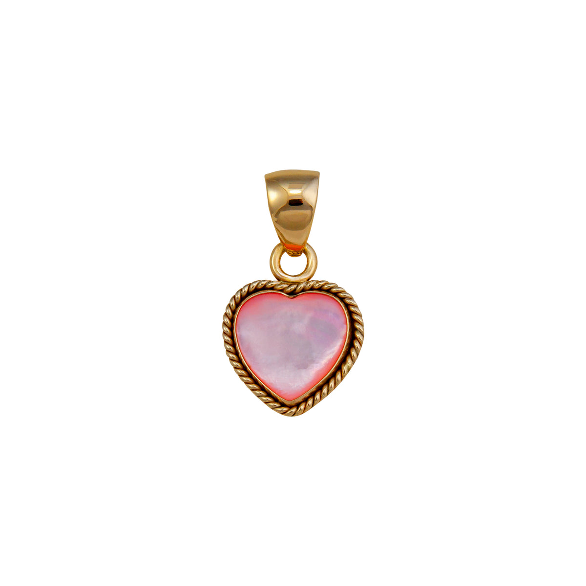 Alchemia Pink Mother of Pearl Heart Rope Pendant | Charles Albert Jewelry