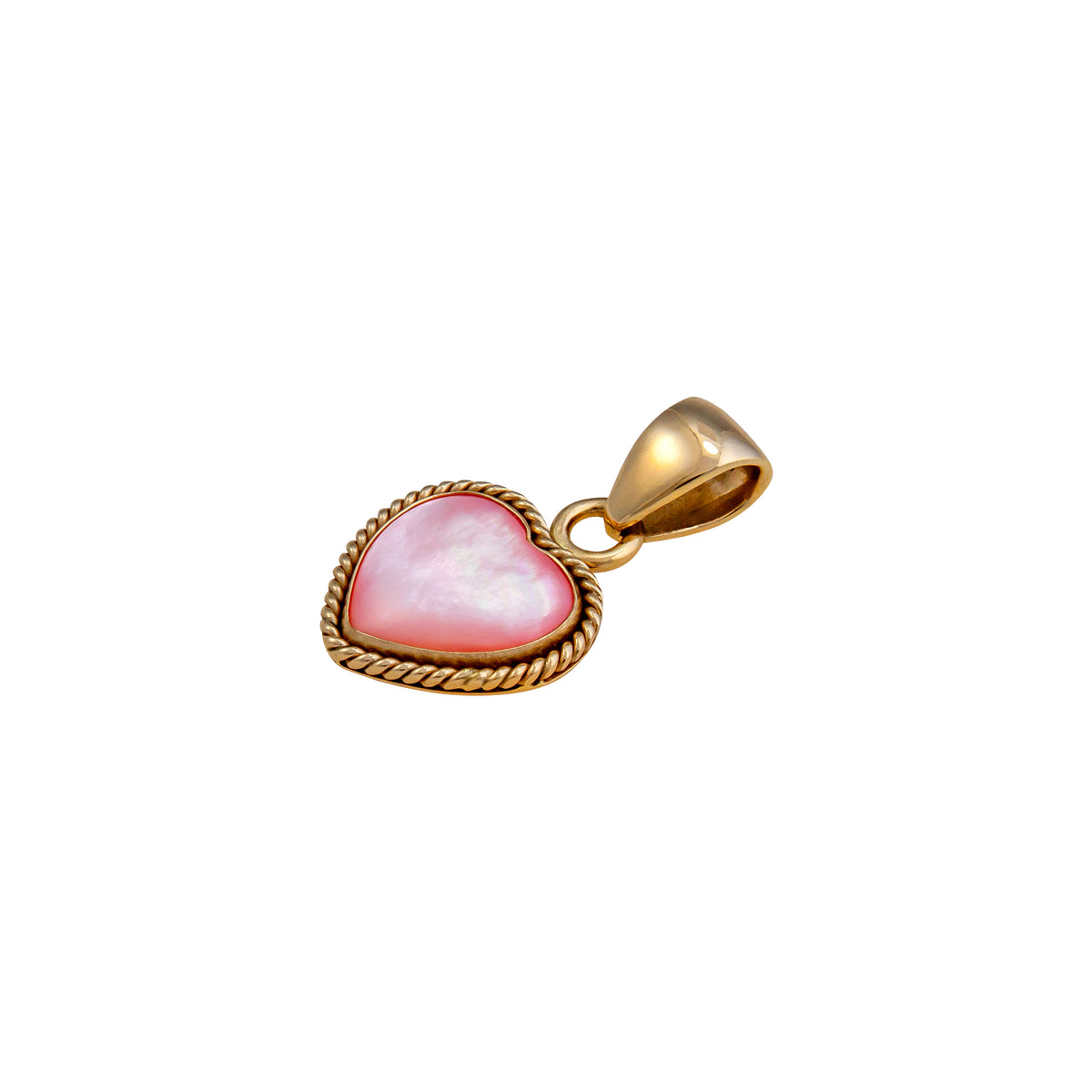 Alchemia Pink Mother of Pearl Heart Rope Pendant | Charles Albert Jewelry