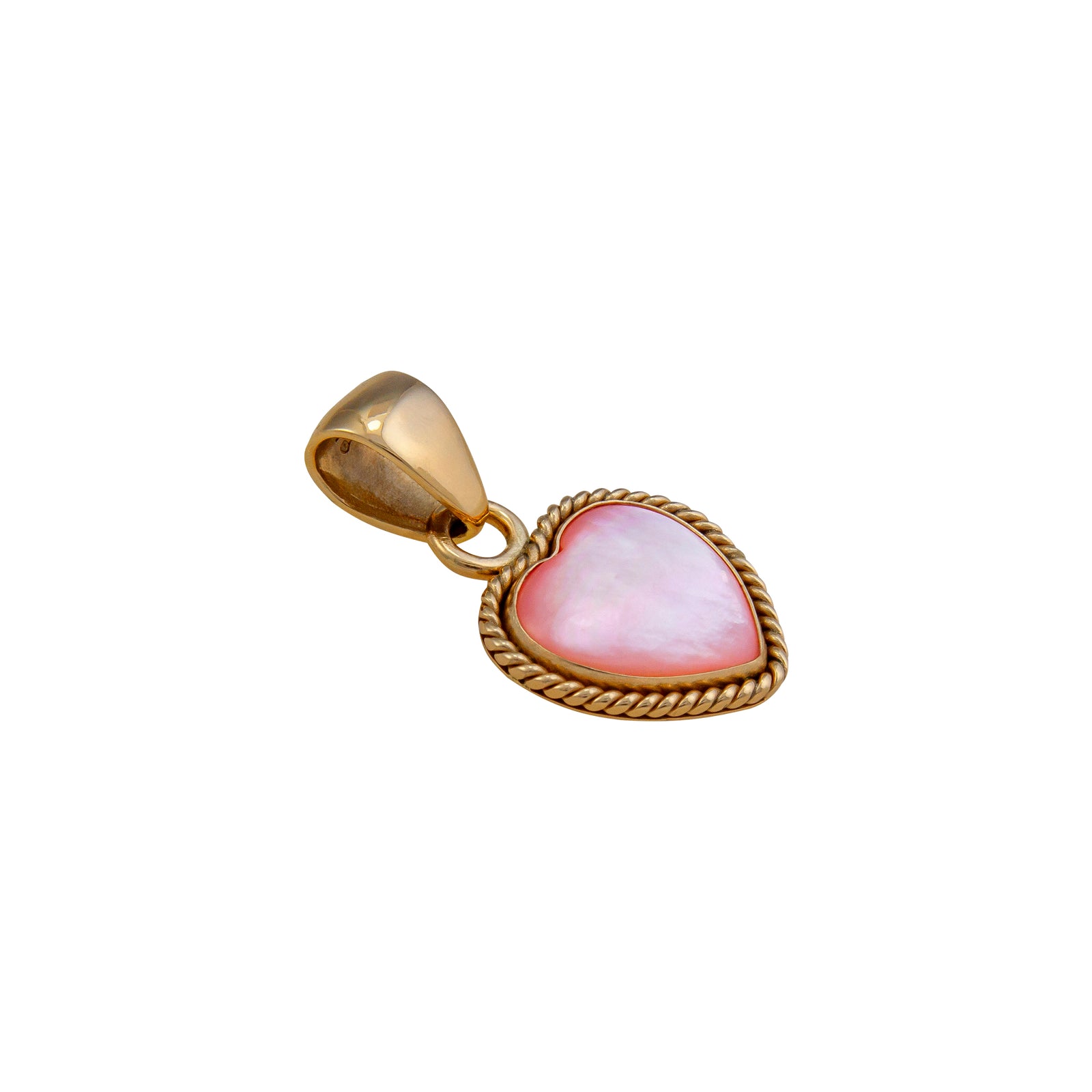 Alchemia Pink Mother of Pearl Heart Rope Pendant | Charles Albert Jewelry