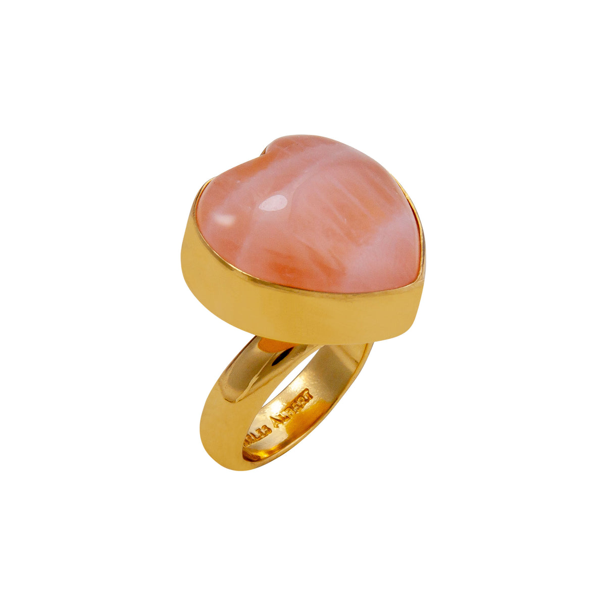 Alchemia Rose Quartz Heart Adjustable Ring | Charles Albert Jewelry