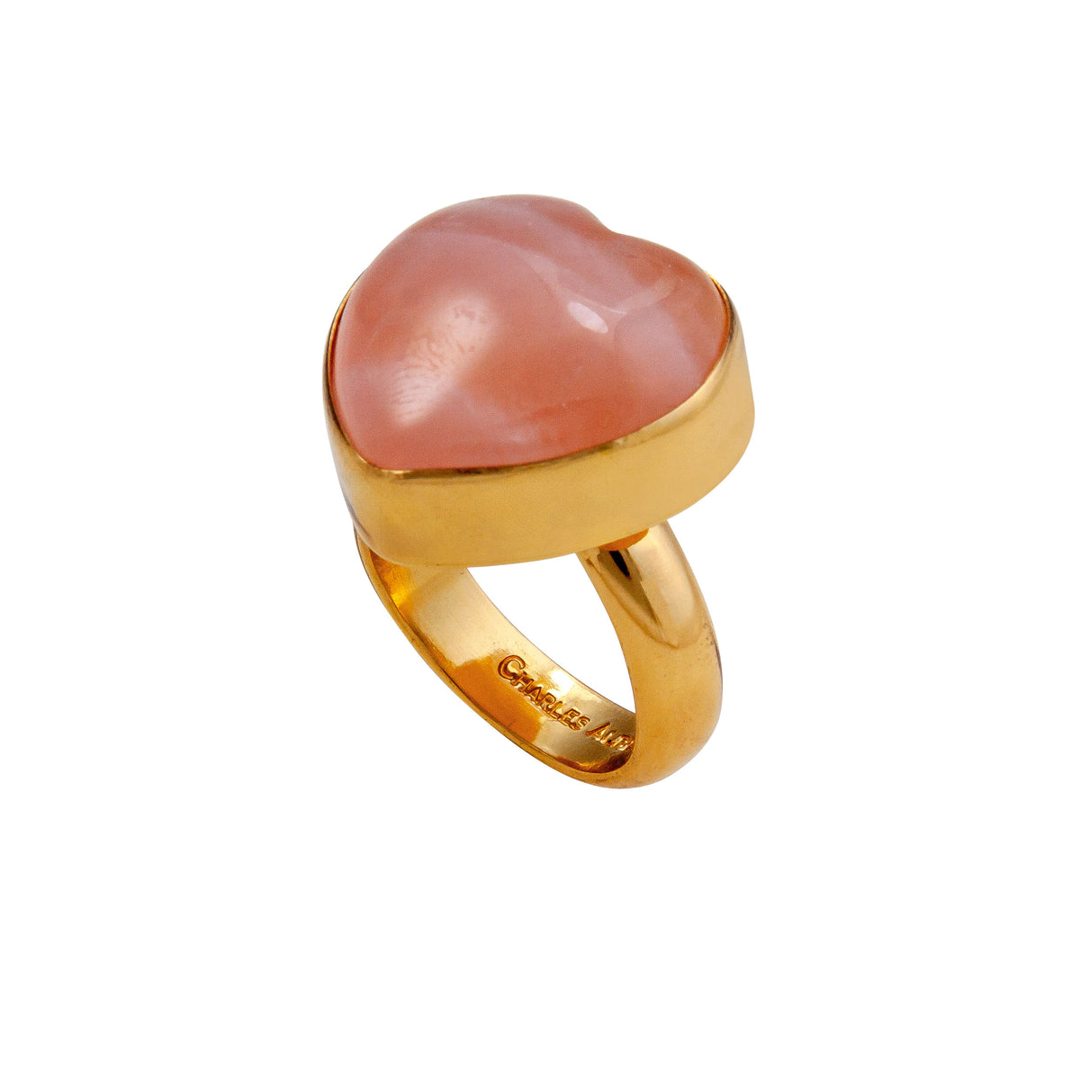 Alchemia Rose Quartz Heart Adjustable Ring | Charles Albert Jewelry