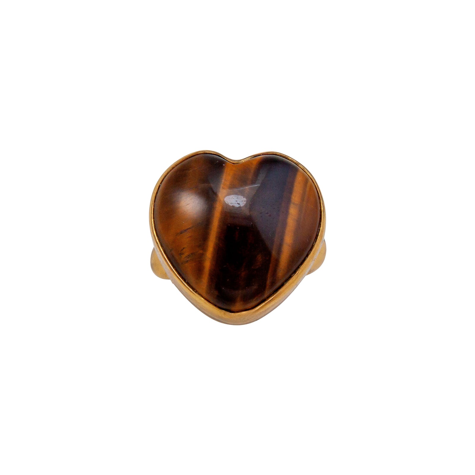 Alchemia Tiger Eye Heart Adjustable Ring | Charles Albert Jewelry