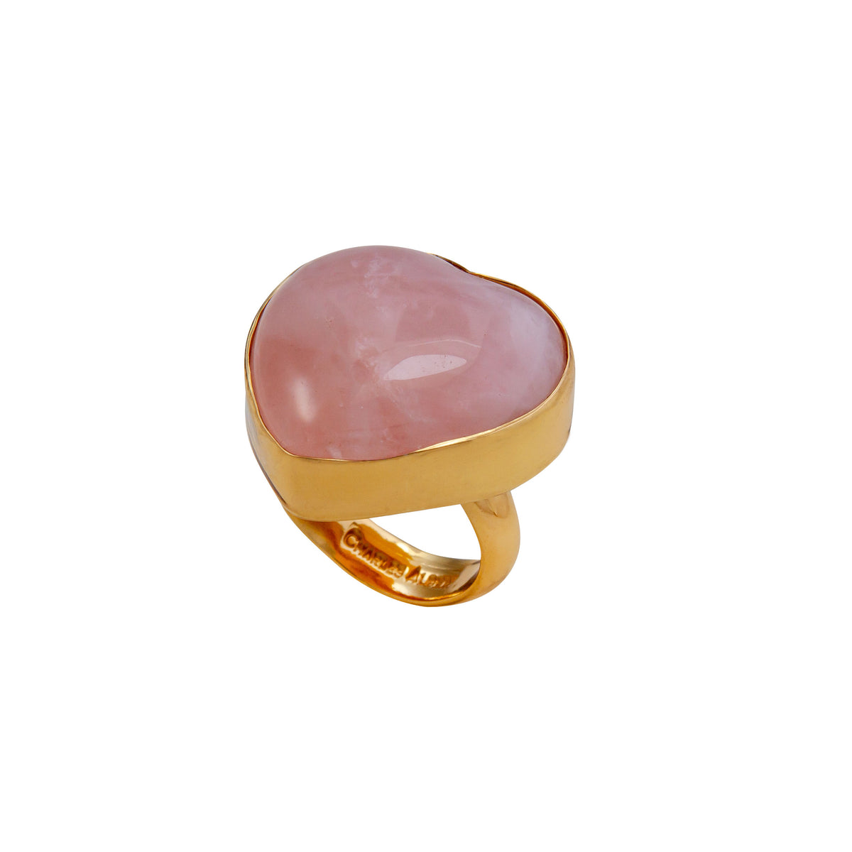 Alchemia Rose Quartz Heart Adjustable Ring