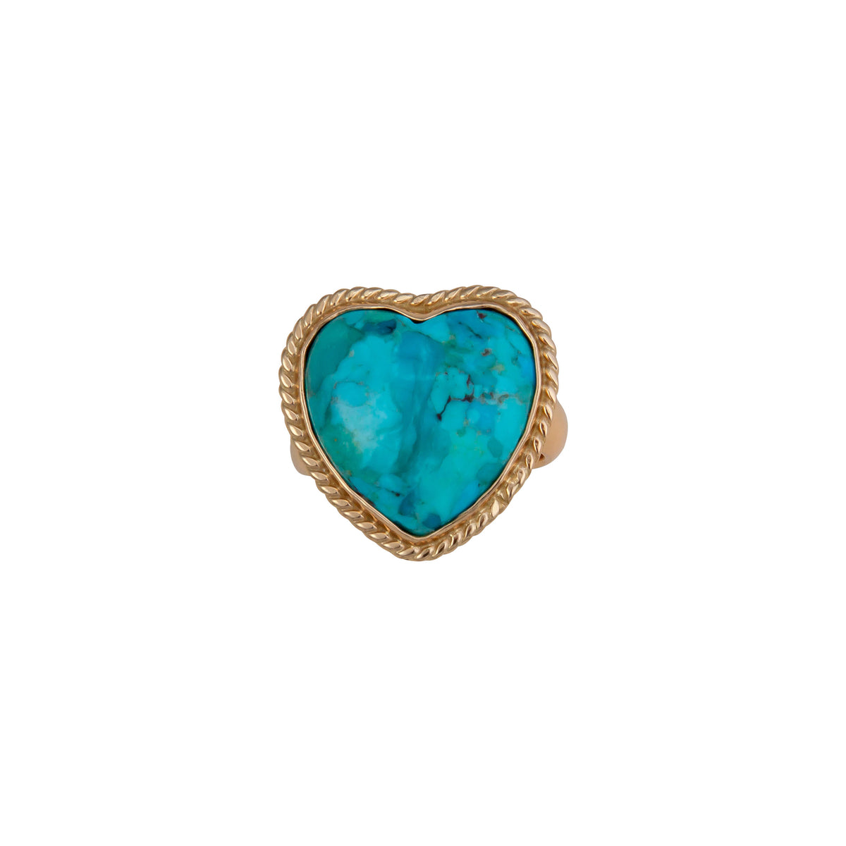 Alchemia Turquoise Heart Rope Adjustable Ring | Charles Albert Jewelry