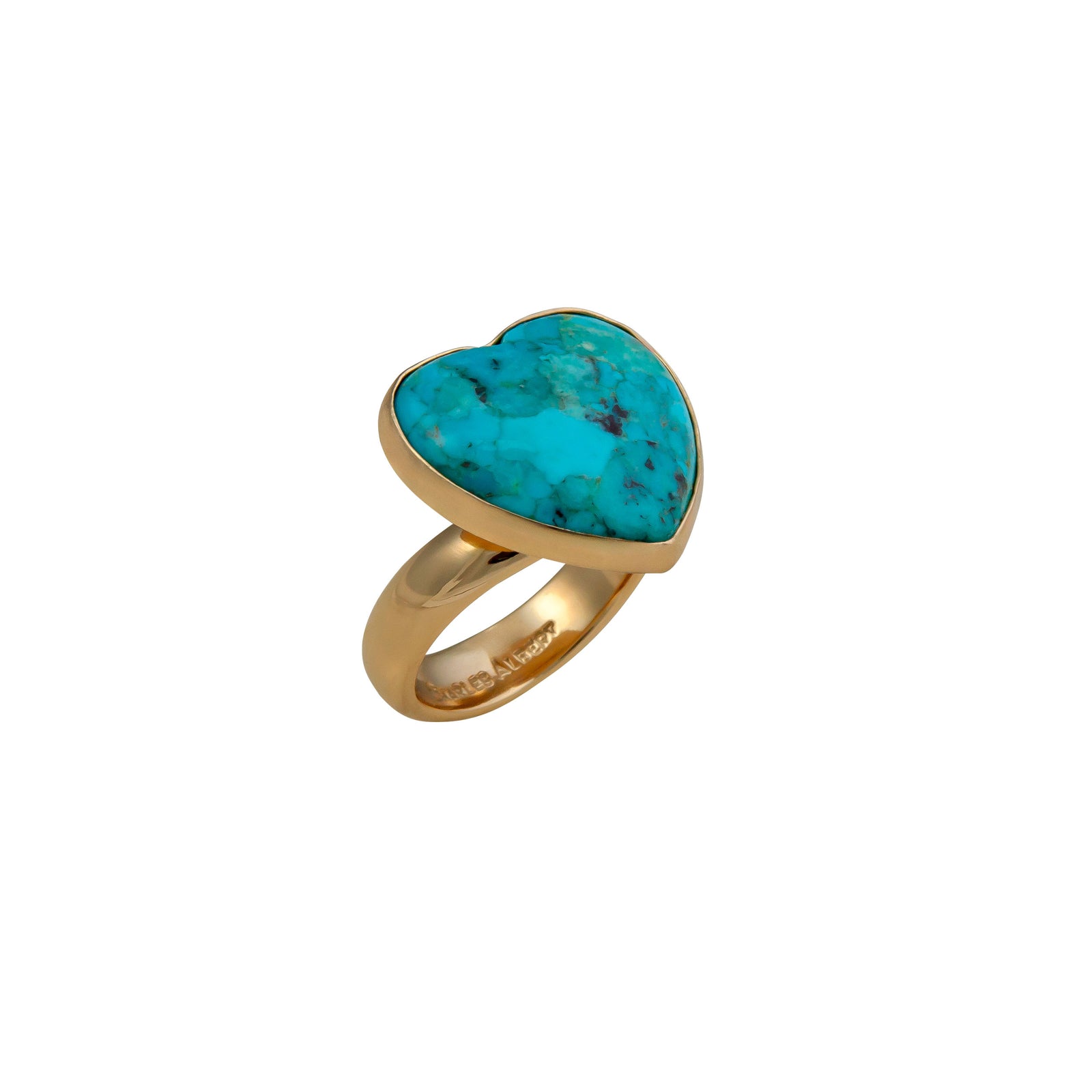 Alchemia Turquoise Heart Adjustable Ring | Charles Albert Jewelry