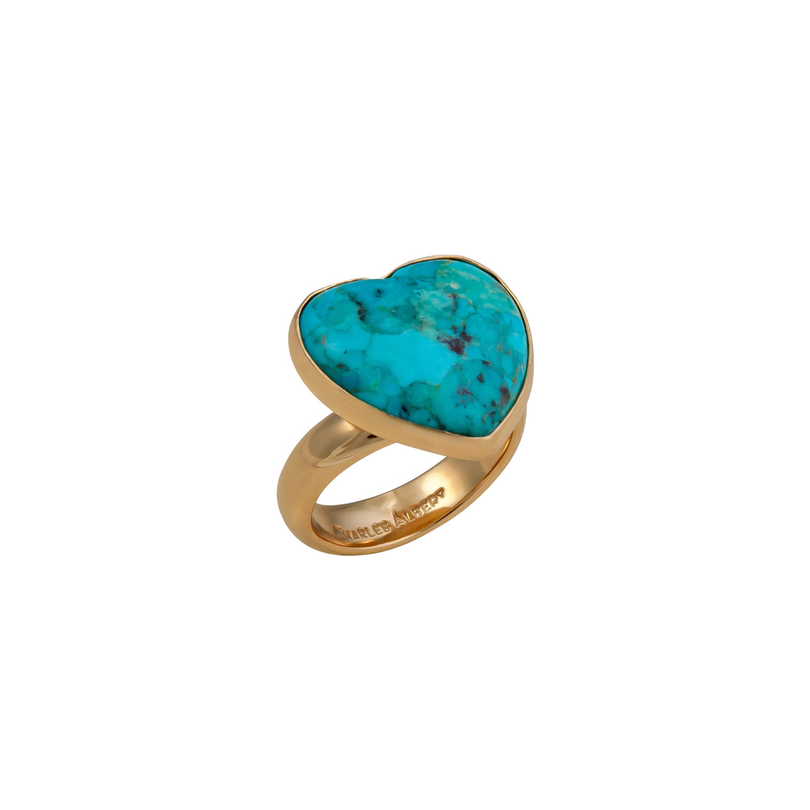 Alchemia Turquoise Heart Adjustable Ring | Charles Albert Jewelry