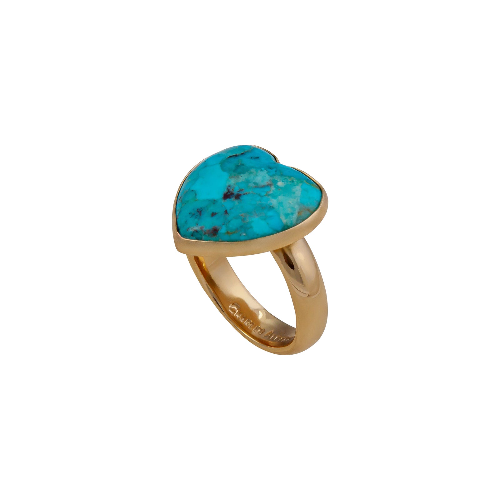 Alchemia Turquoise Heart Adjustable Ring | Charles Albert Jewelry