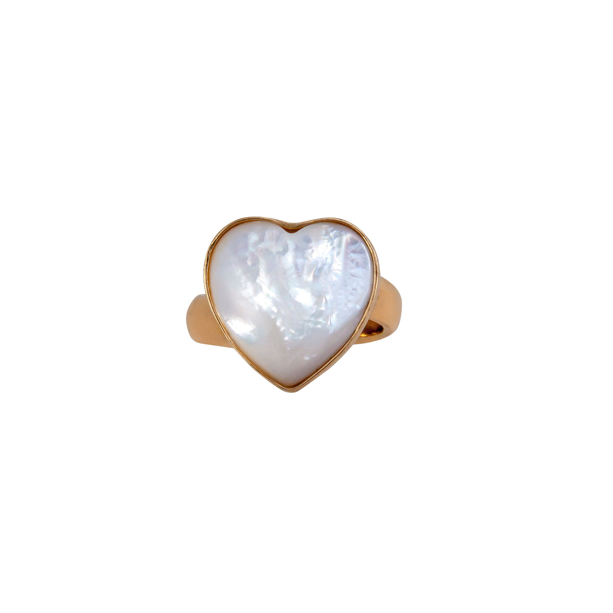 Alchemia Mother of Pearl Heart Adjustable Ring | Charles Albert Jewelry