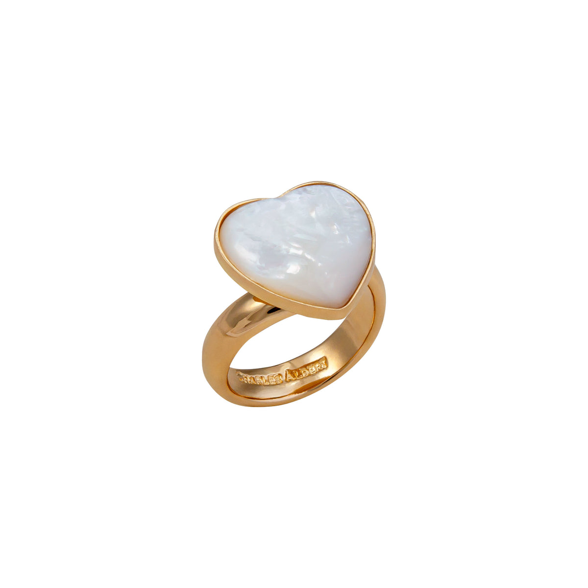 Alchemia Mother of Pearl Heart Adjustable Ring | Charles Albert Jewelry