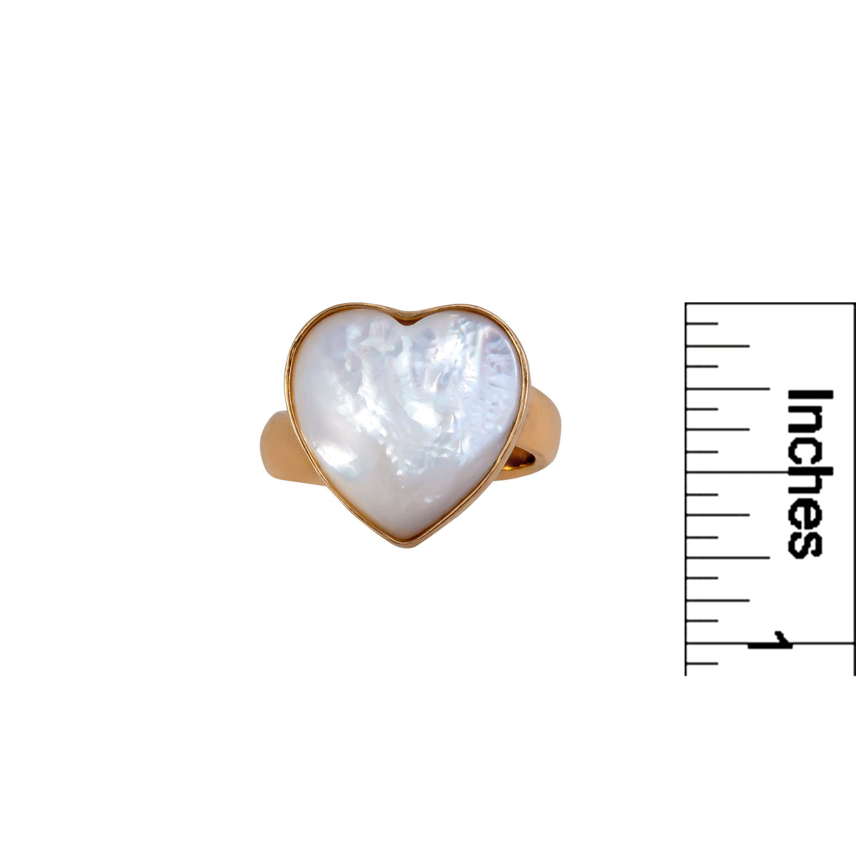 Alchemia Mother of Pearl Heart Adjustable Ring | Charles Albert Jewelry