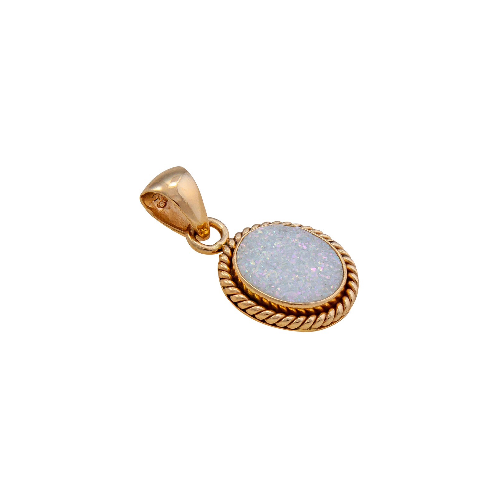 Alchemia White Druzy Rope Pendant | Charles Albert Jewelry